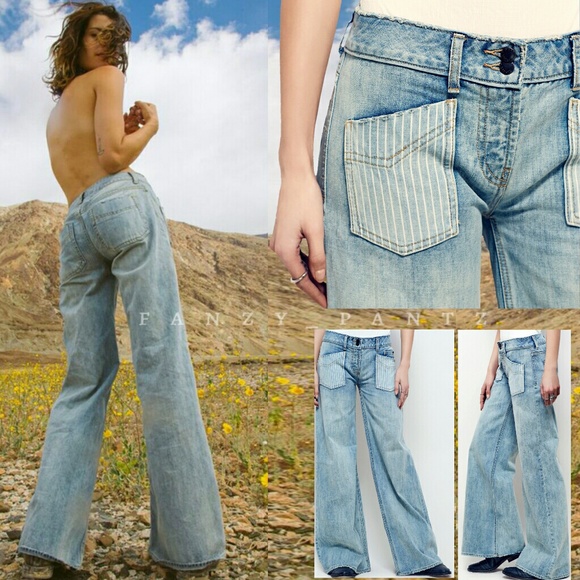 Free People Denim - Free People Malik patch pocket jeans flares